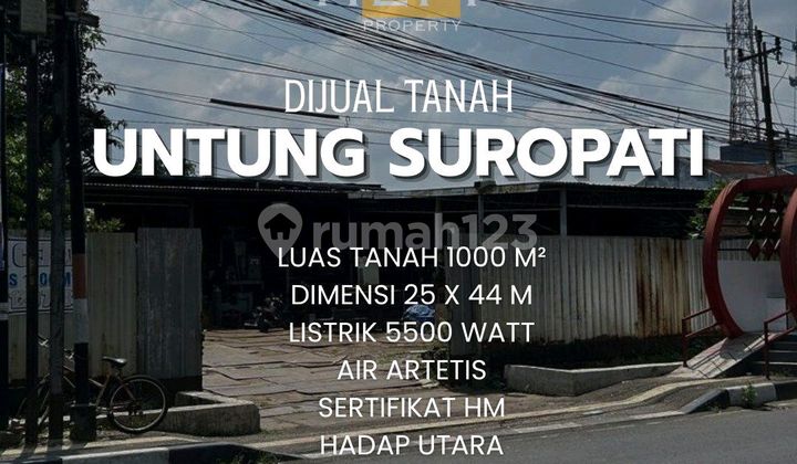 Dijual Tanah Pinggir Jalan Besar Untung Suropati Semarang Barat 1