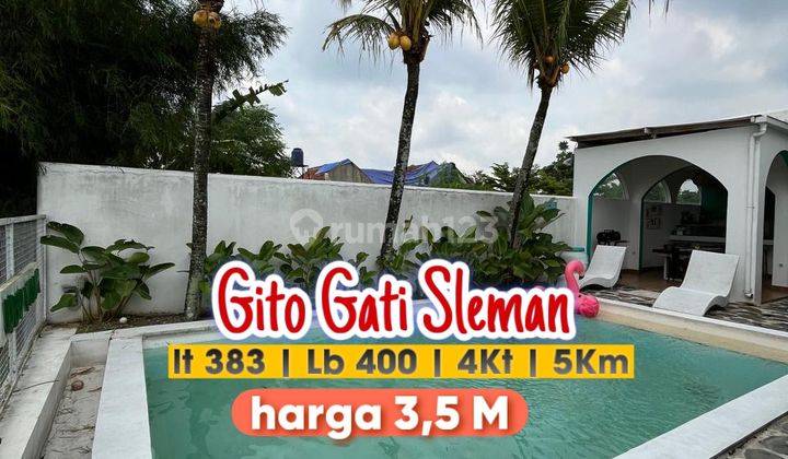 Villa Full Furnish Dengan Kolam Renang View Sawah Di Jalan Gito Gati Sleman 1