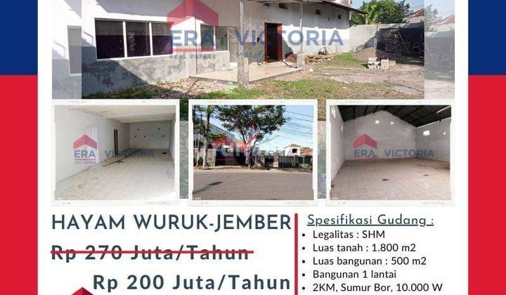 Gudang SHM di Jalan Hayam wuruk kondisi bagus, turun harga  1
