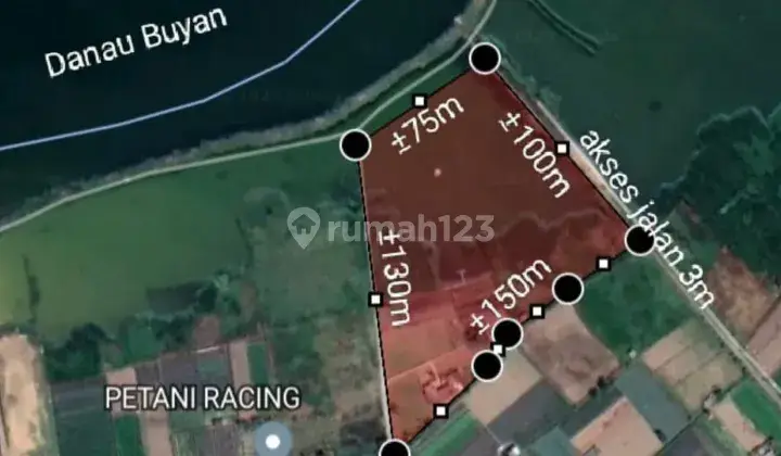 TANAH LOS DANAU BUYAN 1.27 Ha 2