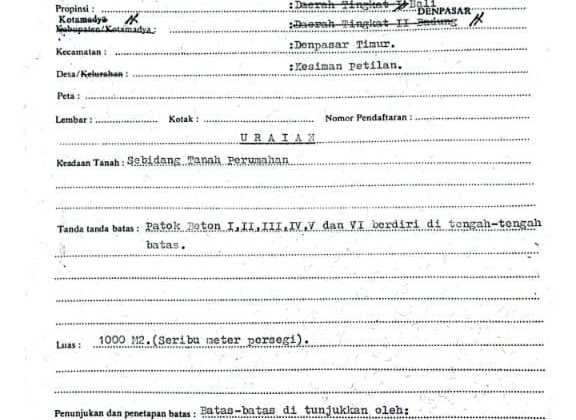 Land with Building in Padanggalak, Denpasar Bali