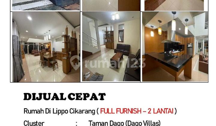 Jual Rumah 2 Lantai Bagus di Cluster Taman Dago Lippo Cikarang Jual Rumah 2 Lantai Bagus di Cluster Taman Dago Lippo Cikarang
