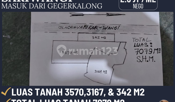 Jual Tanah Kavling Beberapa Luas di Sariwangi Parongpong Bandung