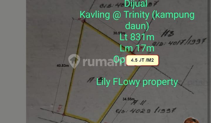 Jual Kavling di Komplek Trinity Lembang Bandung (Kampung Daun) 1