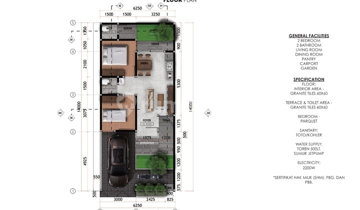 Rumah Baru Murah On Progress di Komplek Taman Cibaduyut Indah Bdg 2