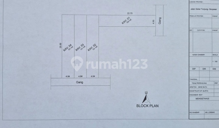 Rumah Indent 3 Kamar Tidur Free BPHTB Biaya Notaris di Gatot Subroto Sekar Tunjung Denpasar Timur - Kode-Dt.in.26040101