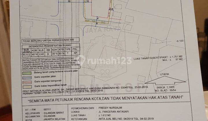 Kavling Strategis Lt 1751 M di Antasari, Tb Simatupang 1