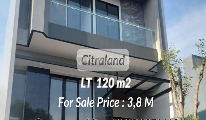 Dijual Rumah 3 Lantai Citraland Utama Dekat Pakuwon 2