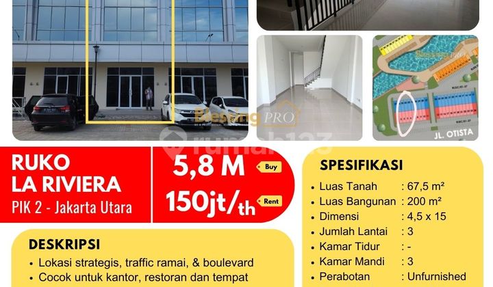 For Quick Sale: La Viera Shop House PIK 2, Tangerang