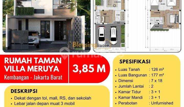 Dijual Rumah Baru Taman Villa Meruya, Kembangan, JakBar Dijual Rumah Baru Taman Villa Meruya, Kembangan, JakBar