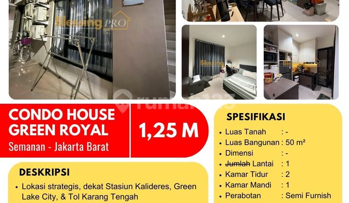 Dijual Condo House Green Royal, Semi Furnished, Semanan, Jakarta Barat Dijual Condo House Green Royal, Semi Furnished, Semanan, Jakarta Barat