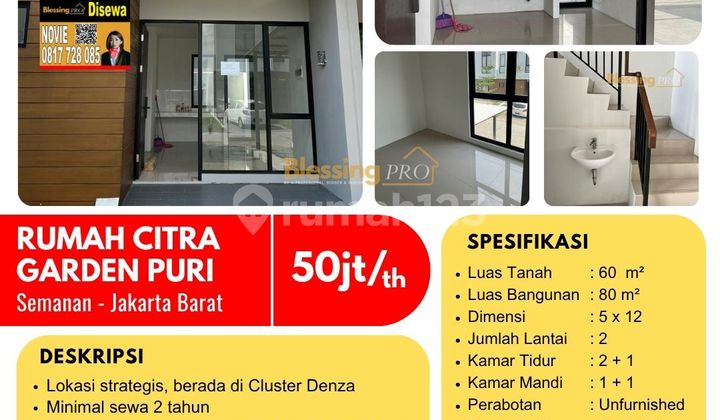 Disewakan Cepat Rumah Siap Huni Citra Garden Puri, Jakarta Barat