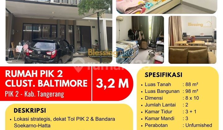 Dijual Cepat Rumah PIK 2, Cluster Baltimore, Tangerang