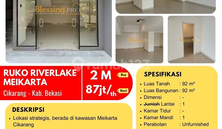 Disewakan Ruang Usaha/ Ruko Riverlake Meikarta, Cikarang, Kab. Bekasi Disewakan Ruang Usaha/ Ruko Riverlake Meikarta, Cikarang, Kab. Bekasi