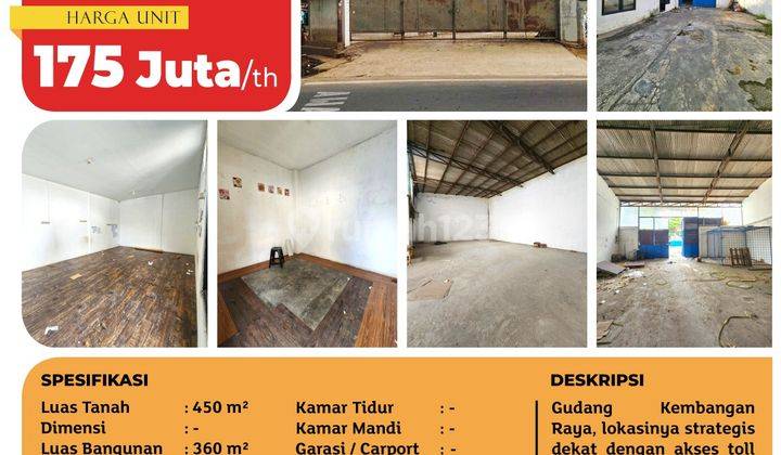 Disewakan Cepat Gudang Kembangan Raya, Jakarta Barat 1