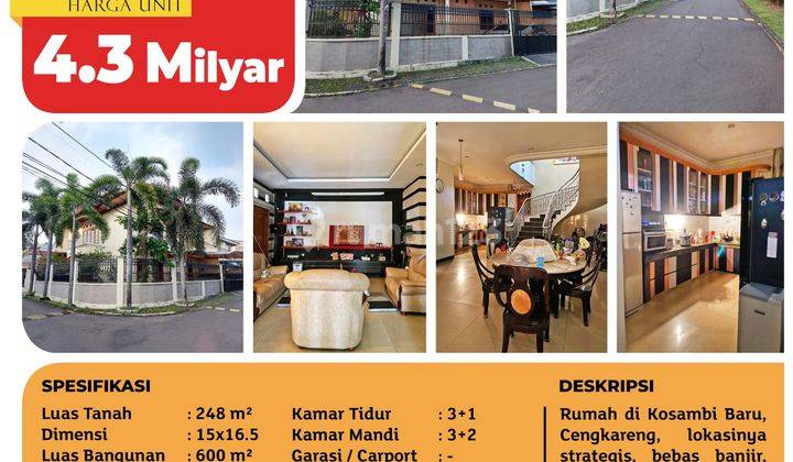 Beli Rumah Gratis Tanah Hoek, Rumah Kosambi Baru, Jakarta Barat 1