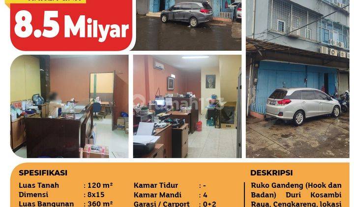 Dijual Cepat Ruko Gandeng Duri Kosambi Raya, Jakarta Barat 2