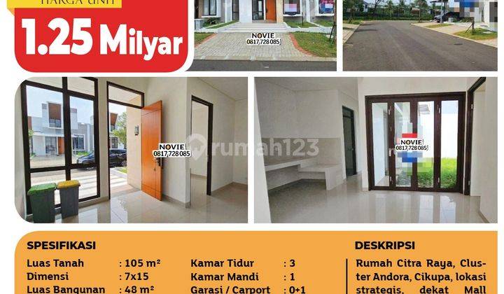 Dijual Cepat Rumah Citra Raya Cluster Andora, Cikupa, Tangerang 2