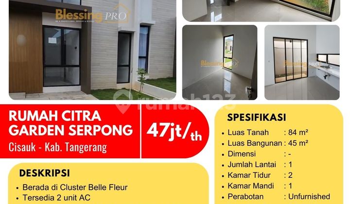 Disewakan Rumah Citra Garden Serpong, Cisauk, Kab. Tangerang