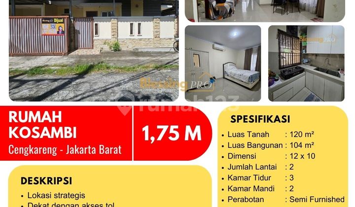 Jual Rugi !! Rumah Minimalis Kosambi Baru, Jakarta Barat