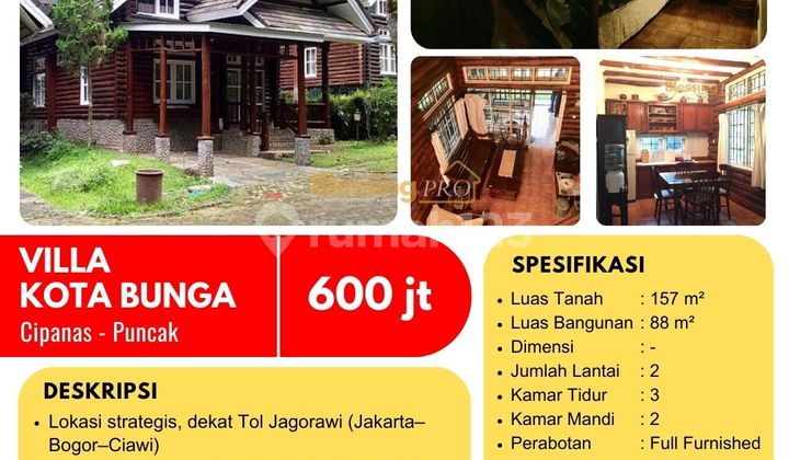 Dijual Cepat Villa Ala Pedesaan Eropa, Villa Kota Bunga, Cipanas, Puncak