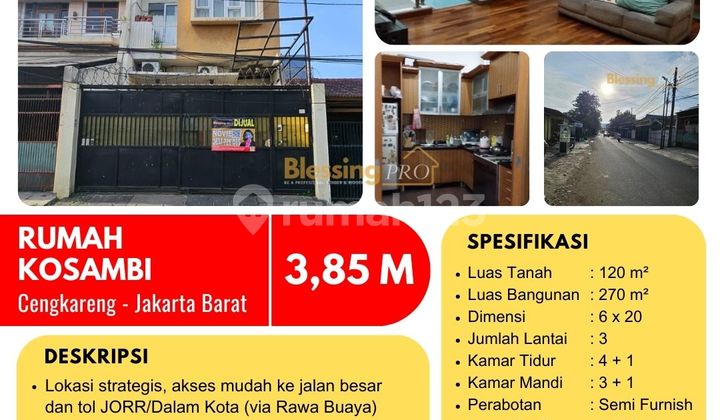 Bisa Usaha !! Dijual Cepat Rumah Kosambi Baru, Jakarta Barat
