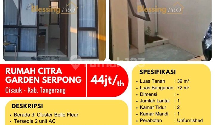 Disewakan Rumah Citra Garden Serpong, Cisauk, Kab. Tangerang Disewakan Rumah Citra Garden Serpong, Cisauk, Kab. Tangerang