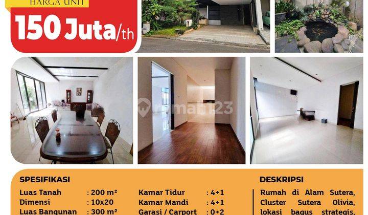 Disewakan Cepat Rumah Sutera Olivia, Alam Sutera, Tangerang 2