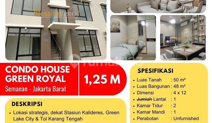 Dijual Condo House Green Royal, Semanan, Kalideres, Jakbar