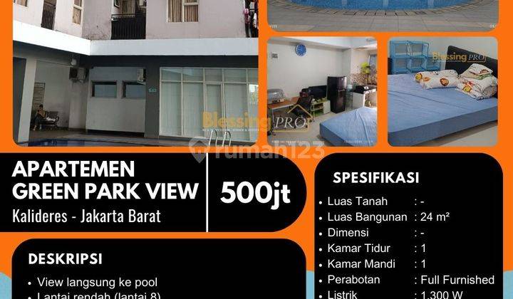 Jual Cepat Furnished Apartment Green Park View  1