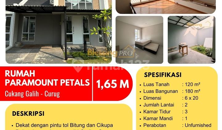 Dijual Cepat Rumah Minimalis Paramount Petals, Tangerang
