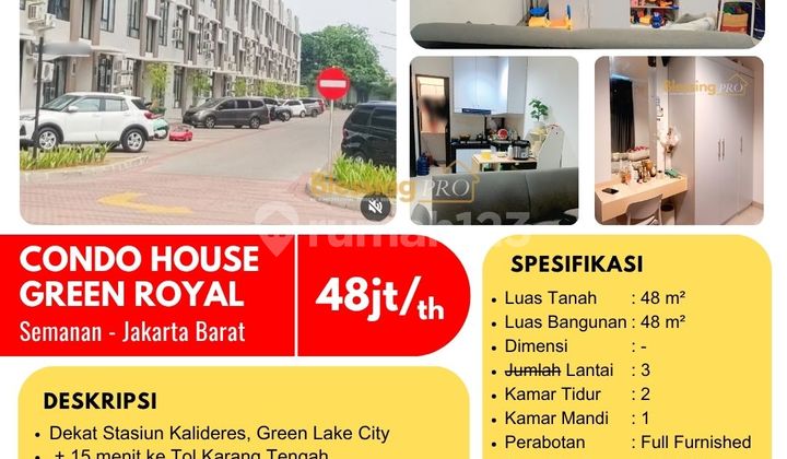For Rent Green Royal Condo House, Fully Furnished, Semanan, West Jakarta For Rent Green Royal Condo House, Fully Furnished, Semanan, West Jakarta