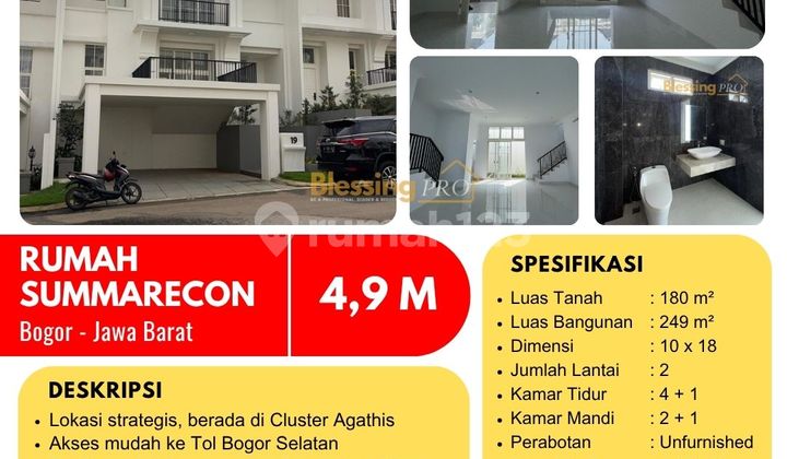 Dijual Rumah Minimalis Modern Summarecon Bogor, Jawa Barat Dijual Rumah Minimalis Modern Summarecon Bogor, Jawa Barat
