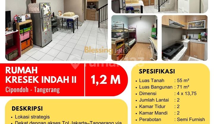 Dijual Rumah Semi Furnished Kresek Indah II, Duri Kosambi, Jakarta Barat