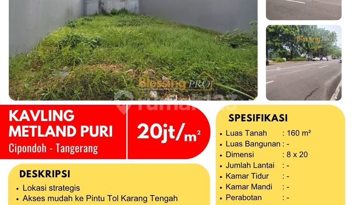Strategic !! Quick Sale Metland Puri Plot, Tangerang