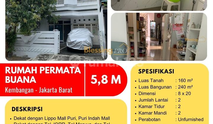 Dijual Cepat Rumah Permata Buana, Jakarta Barat