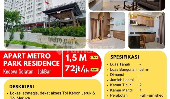 For Rent Fully Furnished Apartment Metro Park Residence, South Kedoya