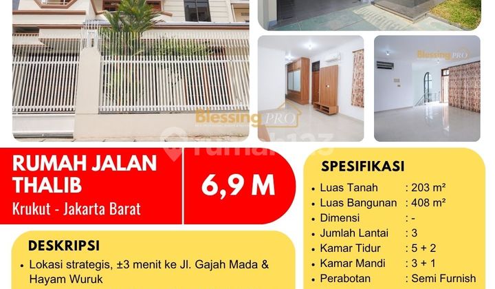 Dijual Rumah 3 Lantai di Jalan Thalib, Krukut, Taman Sari, Jakarta Barat Dijual Rumah 3 Lantai di Jalan Thalib, Krukut, Taman Sari, Jakarta Barat