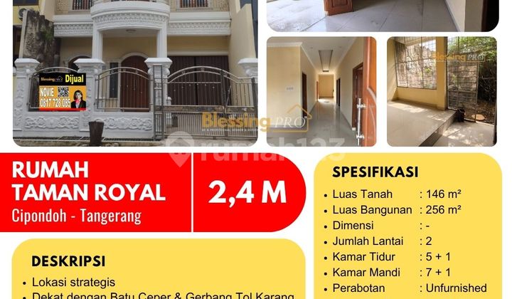 Dijual Cepat Rumah Cantik Taman Royal, Cipondoh, Tangerang Dijual Cepat Rumah Cantik Taman Royal, Cipondoh, Tangerang