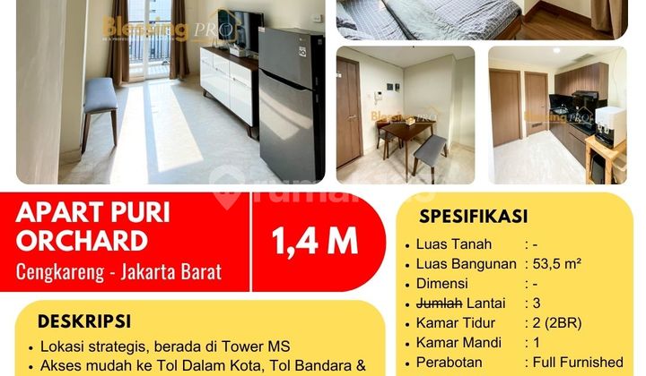 For Sale 2 Bedroom Apartment Puri Orchard, Fully Furnished
