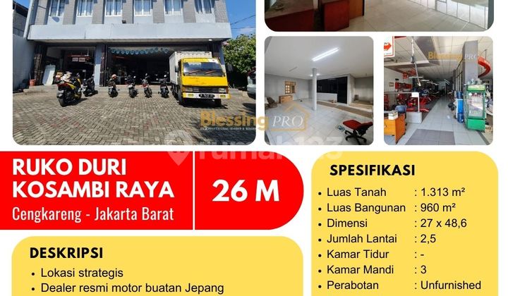 Dijual Cepat Ruko Gandeng Duri Kosambi Raya, Jakarta Barat