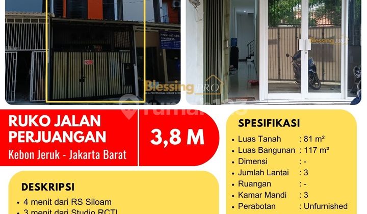 Dijual Cepat Ruko (Kost) Jl. Perjuangan, Kb. Jeruk, Jakarta Barat Dijual Cepat Ruko (Kost) Jl. Perjuangan, Kb. Jeruk, Jakarta Barat