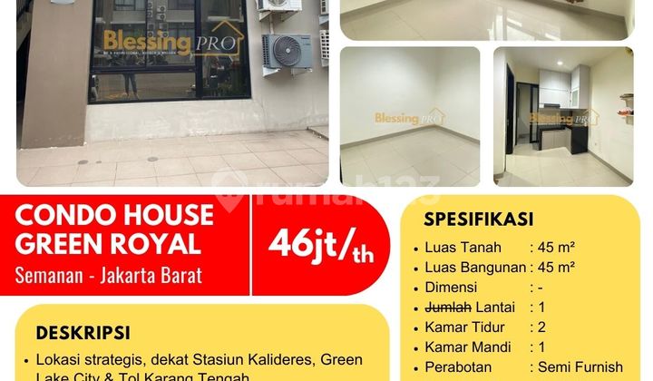 For Rent Fast Condo House Green Royal Semi Furnished, Semanan