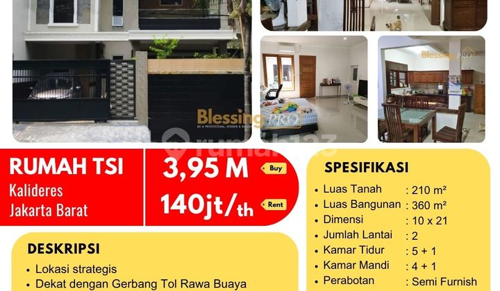 Disewakan Rumah Siap Huni, Taman Semanan Indah, Jakarta Barat
