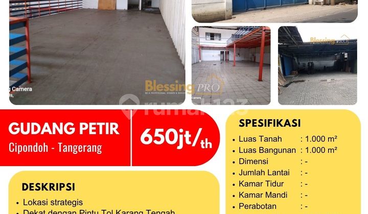 Disewakan Cepat Gudang Jl. KH Ahmad Dahlan, Cipondoh, Tangerang Disewakan Cepat Gudang Jl. KH Ahmad Dahlan, Cipondoh, Tangerang
