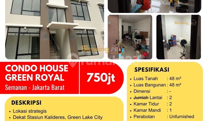For Sale Condo House Green Royal, Semanan, West Jakarta