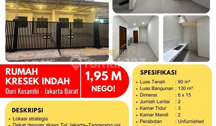 Dijual Cepat Rumah Kresek Indah, Duri Kosambi, Cengkareng, Jakbar