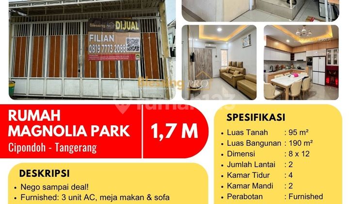 JUAL CEPAT!! Rumah Furnished Magnolia Park, Cipondoh, Tangerang JUAL CEPAT!! Rumah Furnished Magnolia Park, Cipondoh, Tangerang