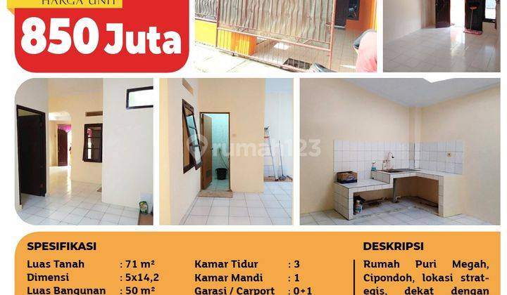 Dijual Cepat, Murah Rumah Puri Mega, Cipondoh Tangerang 2