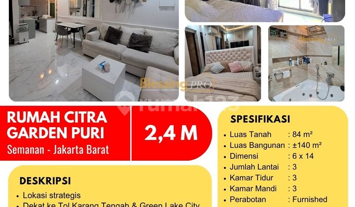 Dijual Rumah Furnished Citra Garden Puri, Semanan, Kalideres Dijual Rumah Furnished Citra Garden Puri, Semanan, Kalideres